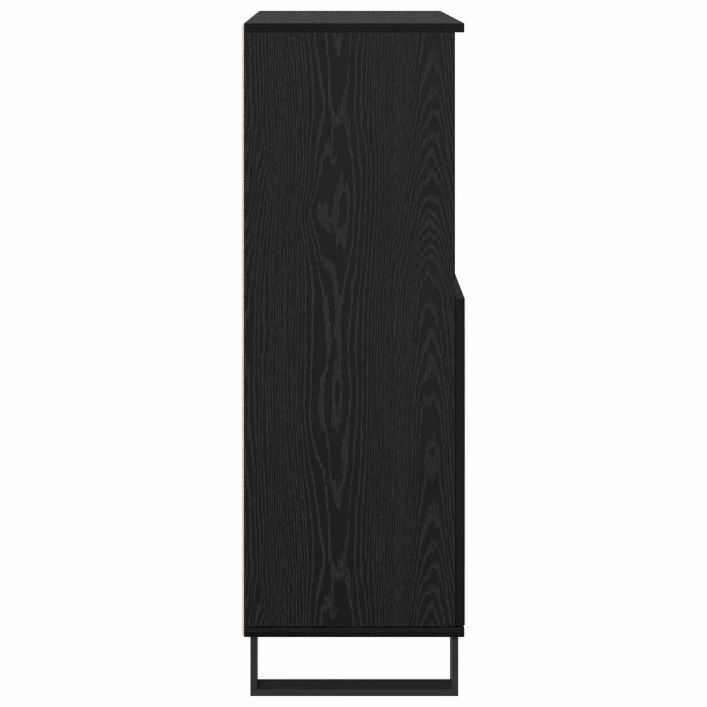 vidaXL Highboard Czarny 60 x 36 x 110 cm Materiał drewnopochodny