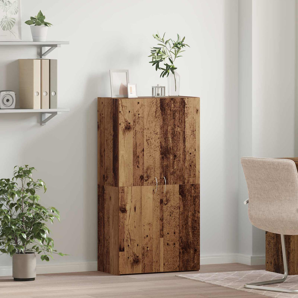 vidaXL Biurowa szafka Stare drewno 60 x 32 x 115 cm