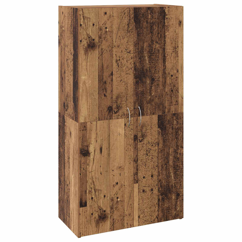 vidaXL Biurowa szafka Stare drewno 60 x 32 x 115 cm