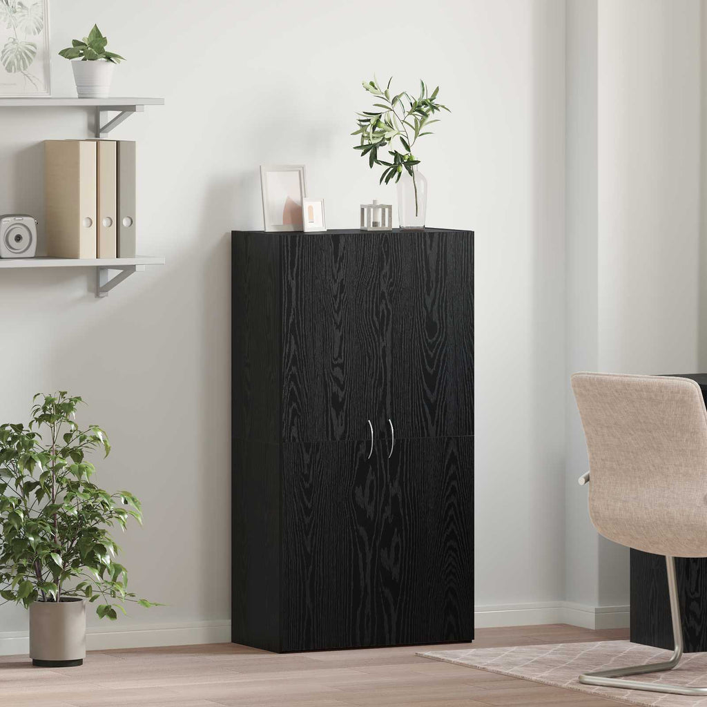 vidaXL Biurowa szafka Czarny dąb 60 x 32 x 115 cm