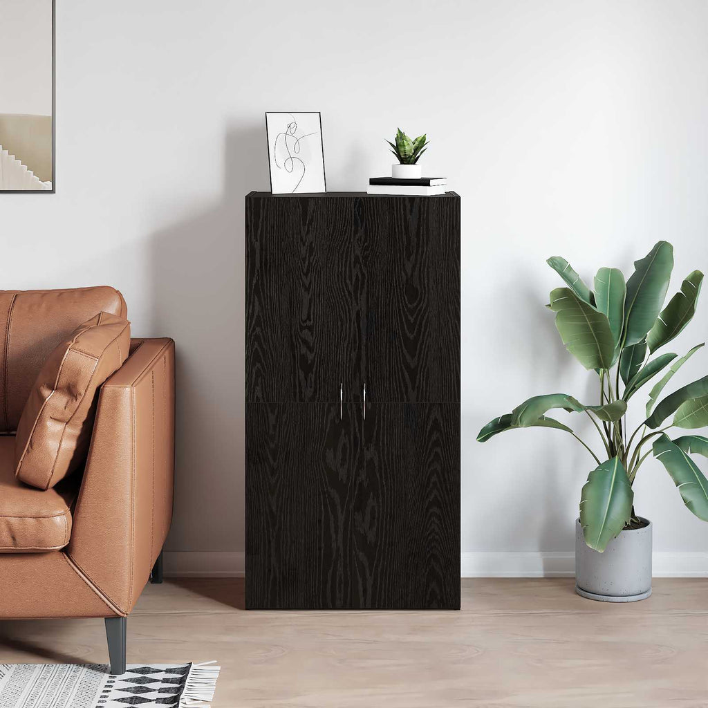 vidaXL Biurowa szafka Czarny dąb 60 x 32 x 115 cm