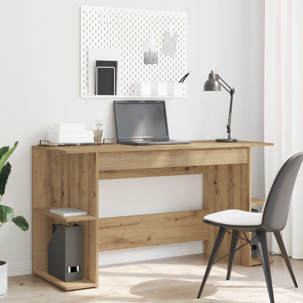 vidaXL Biurko dąb artisan 140 x 50 x 75 cm Materiał drewnopochodny
