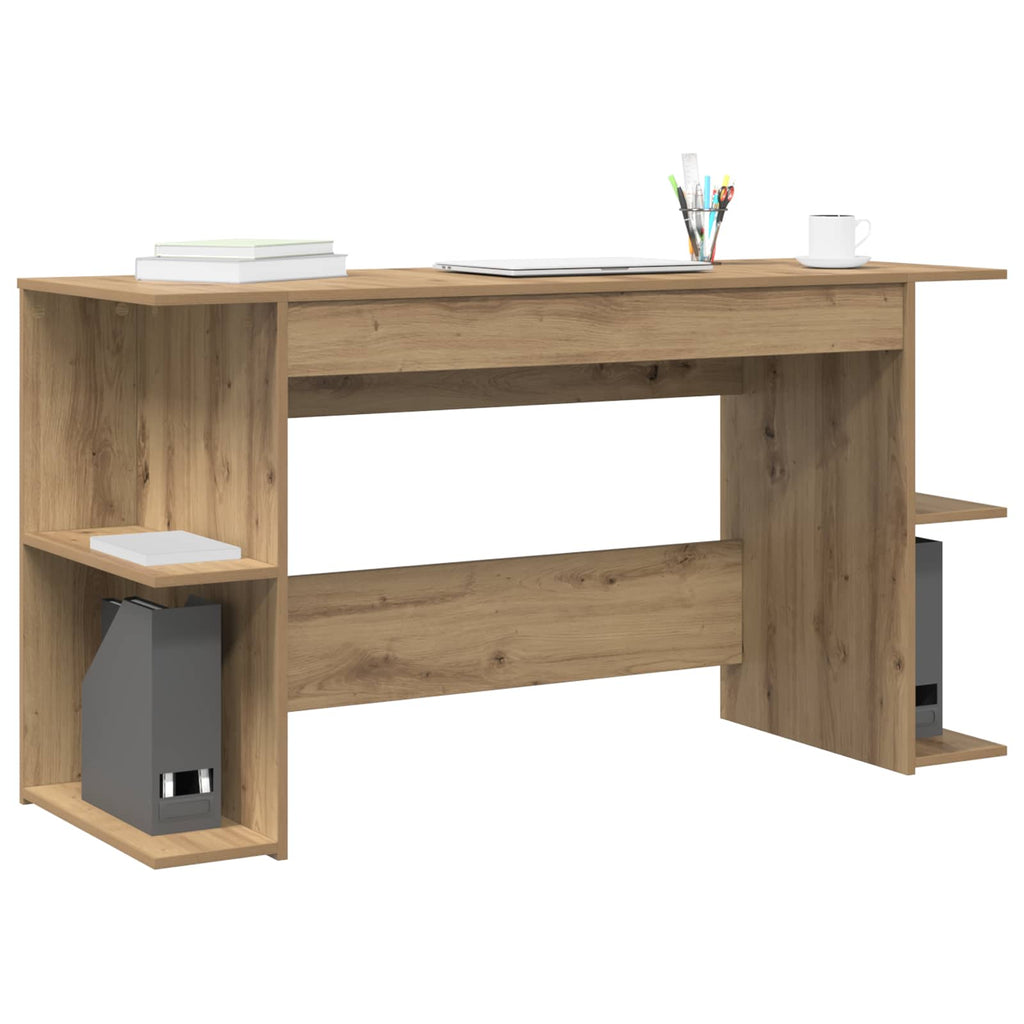 vidaXL Biurko dąb artisan 140 x 50 x 75 cm Materiał drewnopochodny