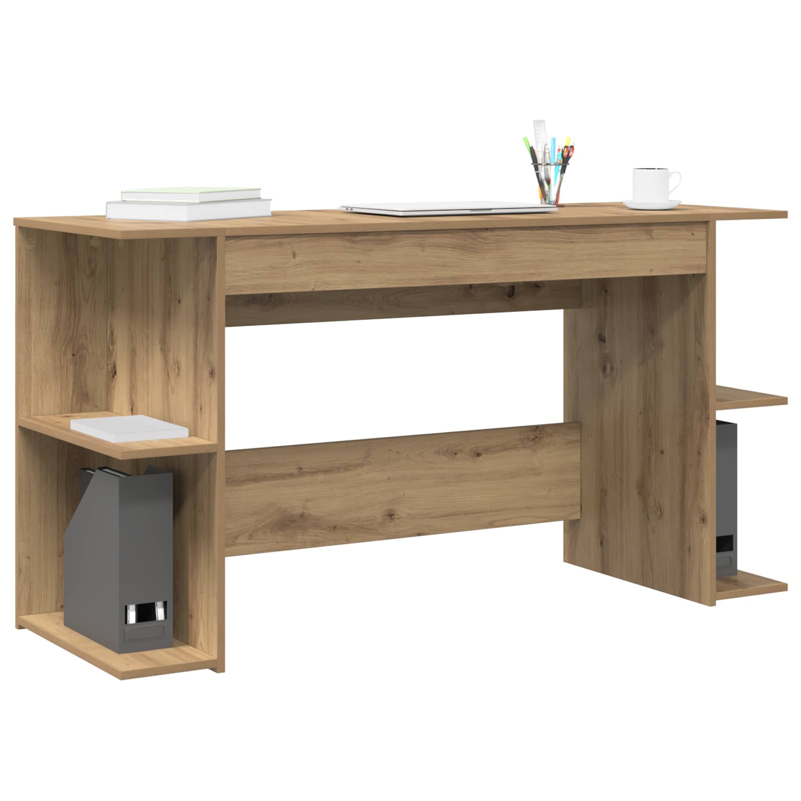 vidaXL Biurko dąb artisan 140 x 50 x 75 cm Materiał drewnopochodny