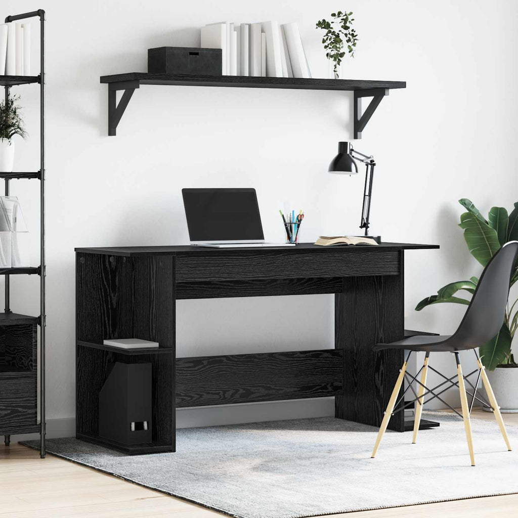 vidaXL Biurko Czarny dąb 140 x 50 x 75 cm Materiał drewnopochodny