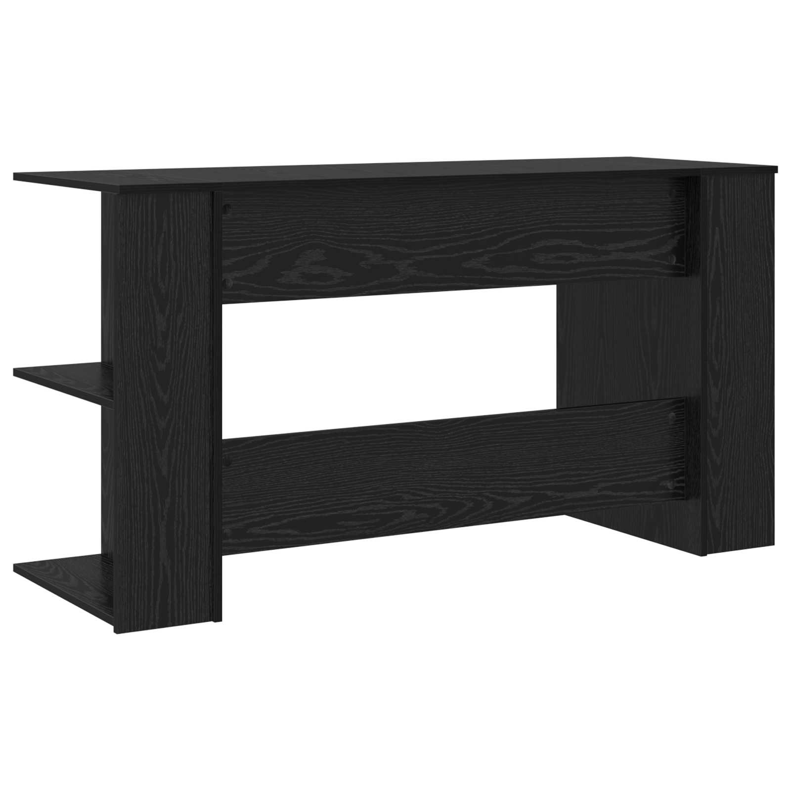vidaXL Biurko Czarny dąb 140 x 50 x 75 cm Materiał drewnopochodny