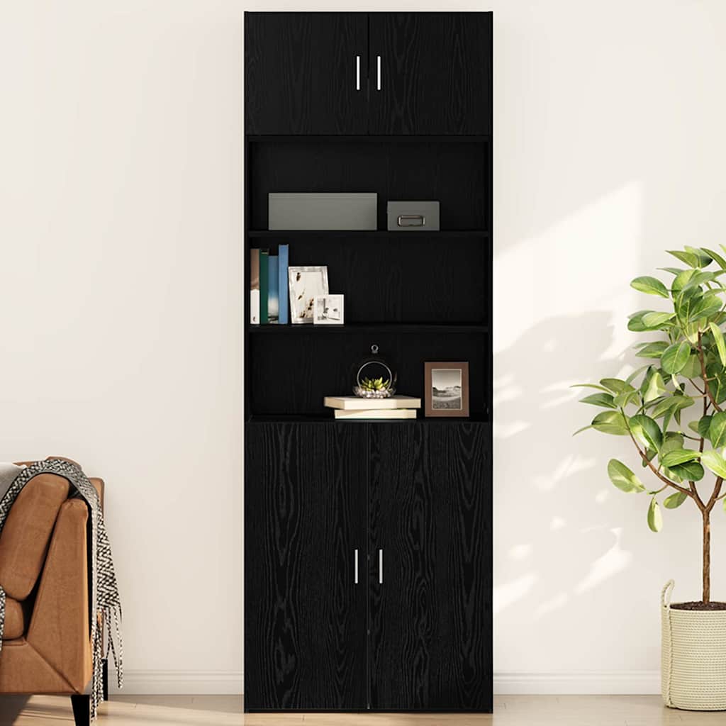 vidaXL Szafka ścienna Czarny dąb 80 x 42.5 x 40 cm