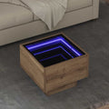 vidaXL Stolik kawowy Ze LED Lights dąb artisan 40 x 40 x 30 cm