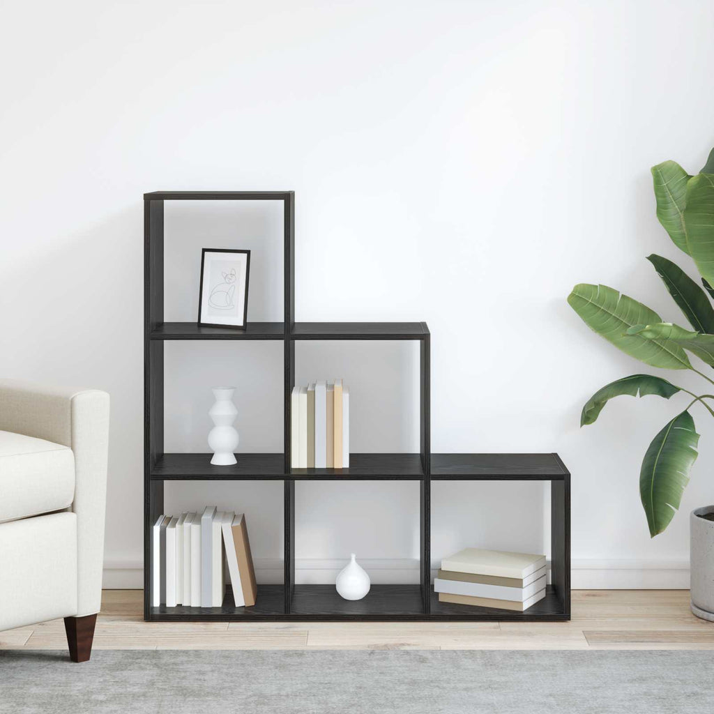vidaXL Przegroda na książki Czarny Dąb 99 x 29 x 99 cm
