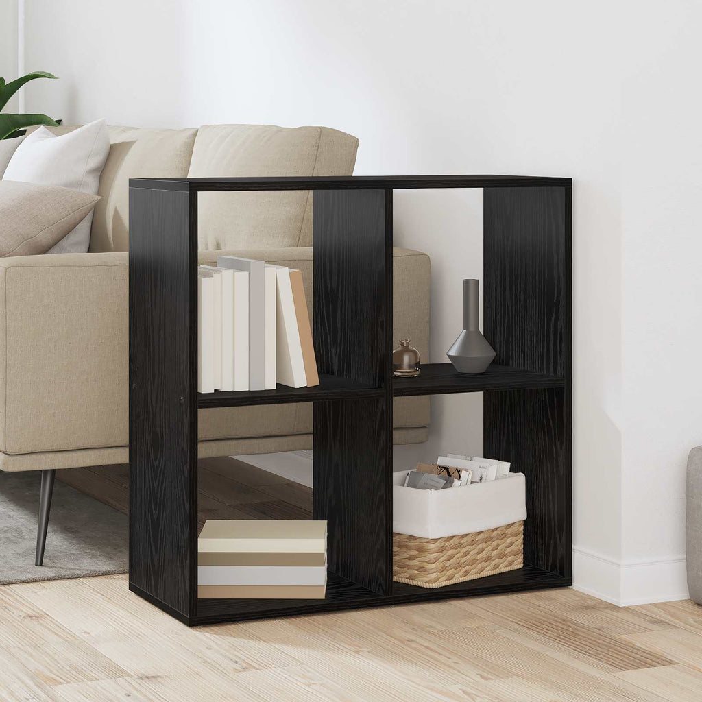 vidaXL Szafka na książki Czarny Dąb 69,5 x 29 x 69,5 cm