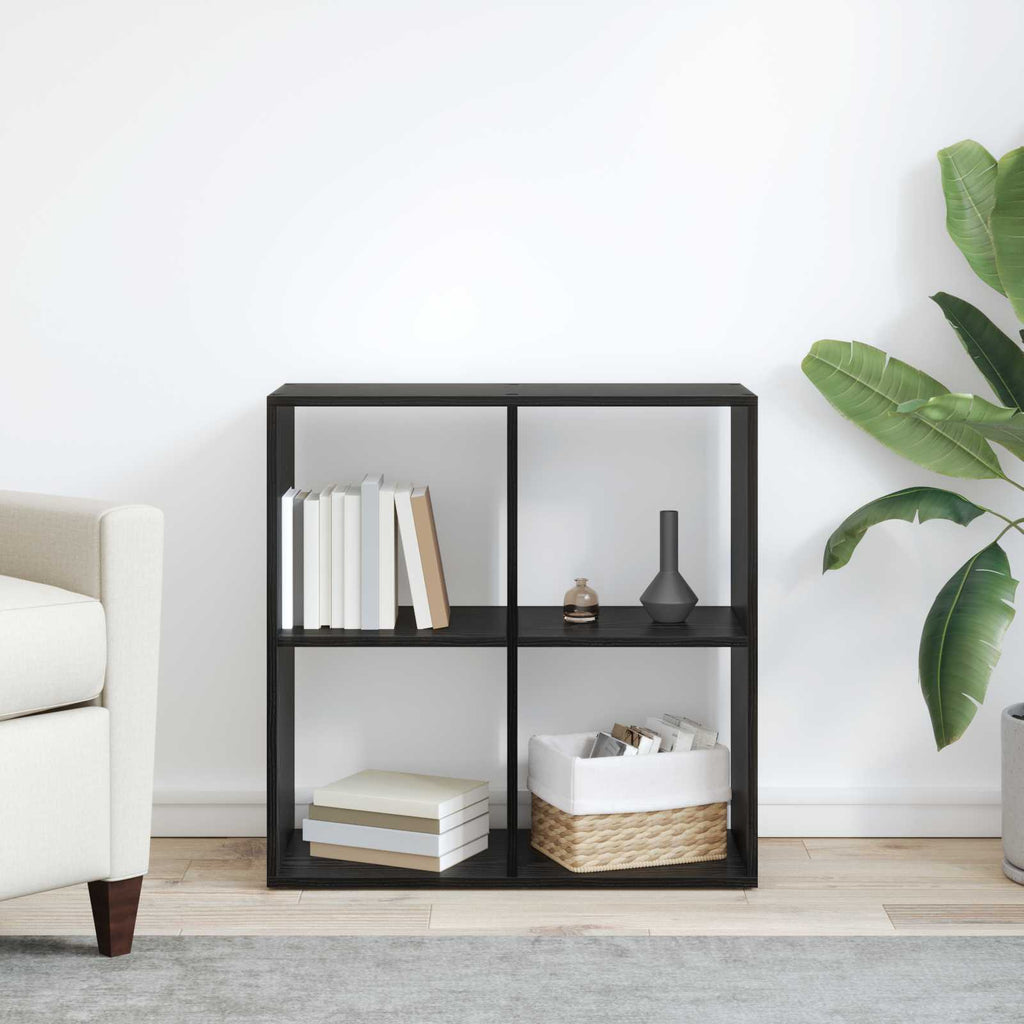 vidaXL Szafka na książki Czarny Dąb 69,5 x 29 x 69,5 cm