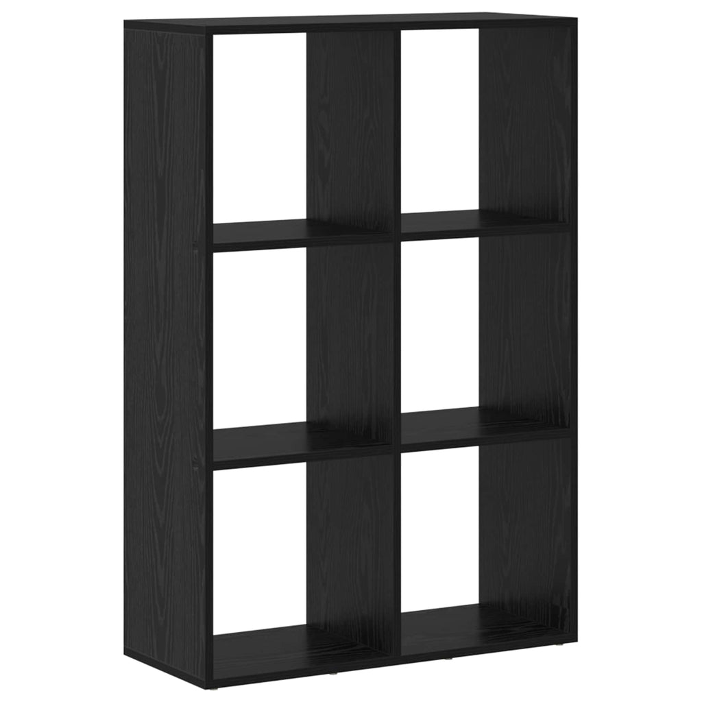 vidaXL Szafka na książki Czarny Dąb 69,5 x 29 x 103,5 cm