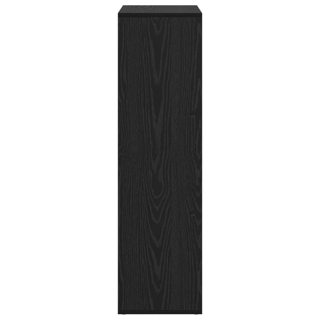 vidaXL Szafka na książki Czarny Dąb 69,5 x 29 x 103,5 cm