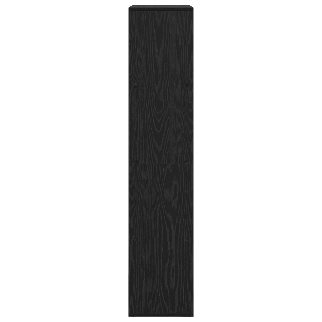 vidaXL Szafka na książki Czarny Dąb 69,5 x 29 x 137,5 cm