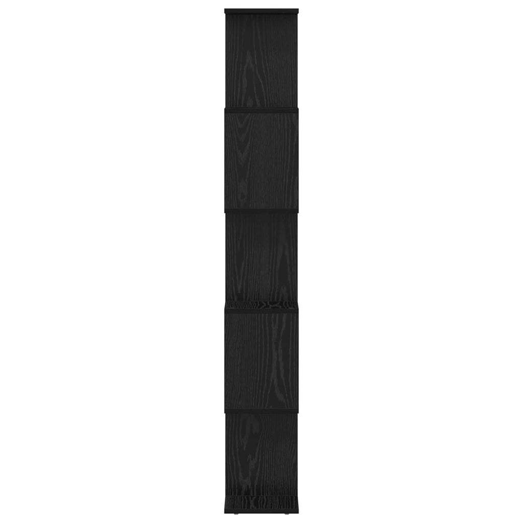 vidaXL Szafka na książki Czarny Dąb 70 x 24 x 161 cm