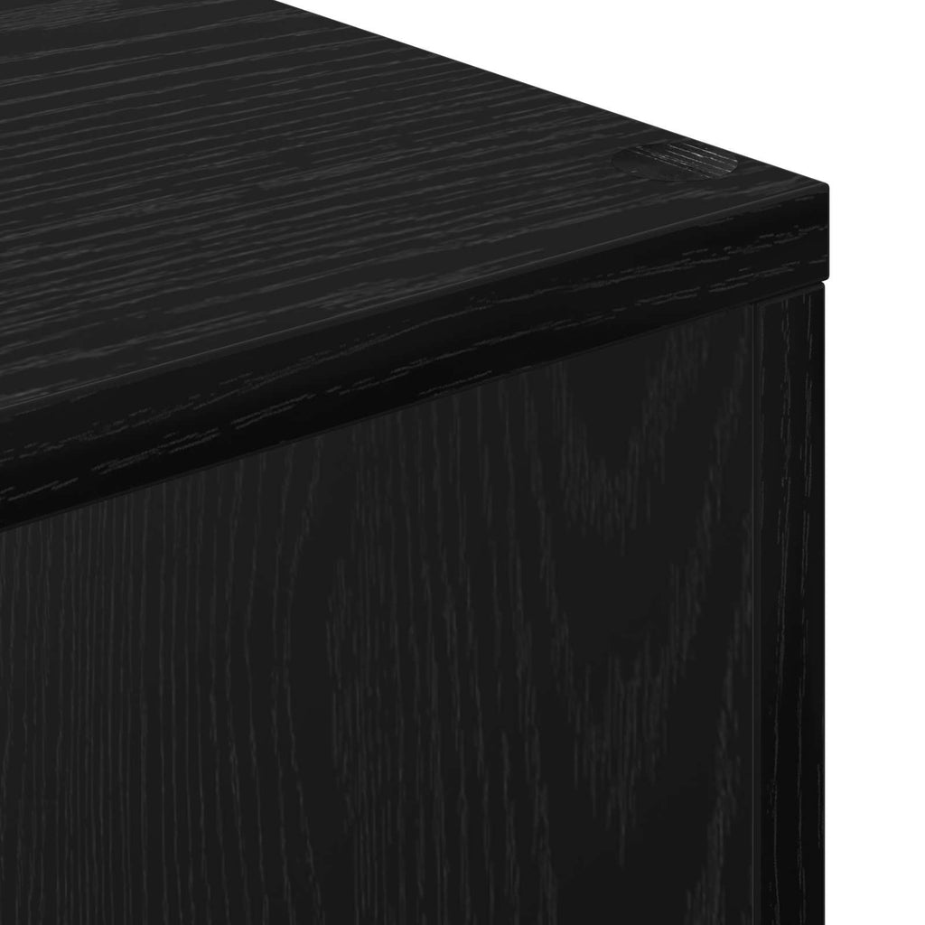 vidaXL Szafka na książki Czarny Dąb 70 x 24 x 97 cm