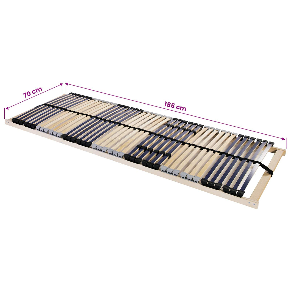 vidaXL Stelaż z listew Brązowy 70 x 190 cm Drewno bukowe
