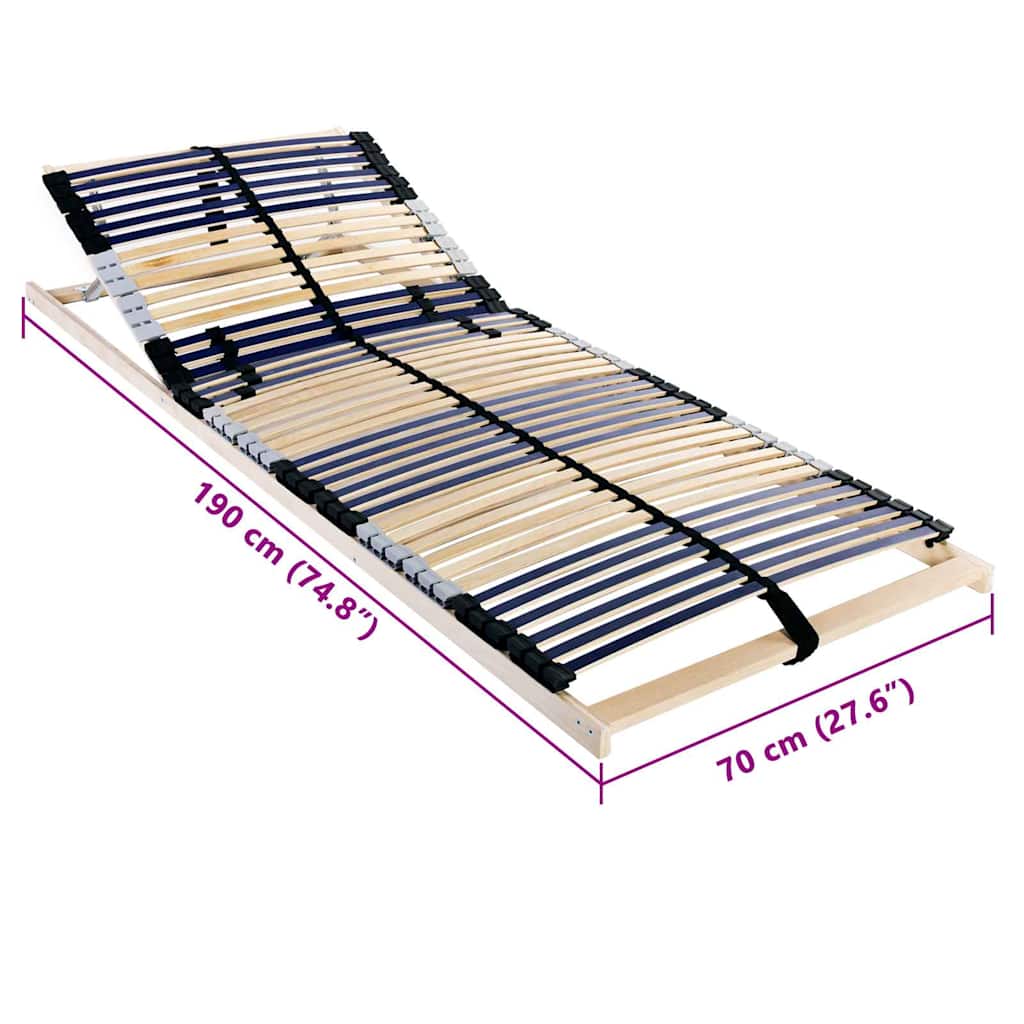 vidaXL Stelaż z listew Brązowy 70 x 190 cm Drewno bukowe