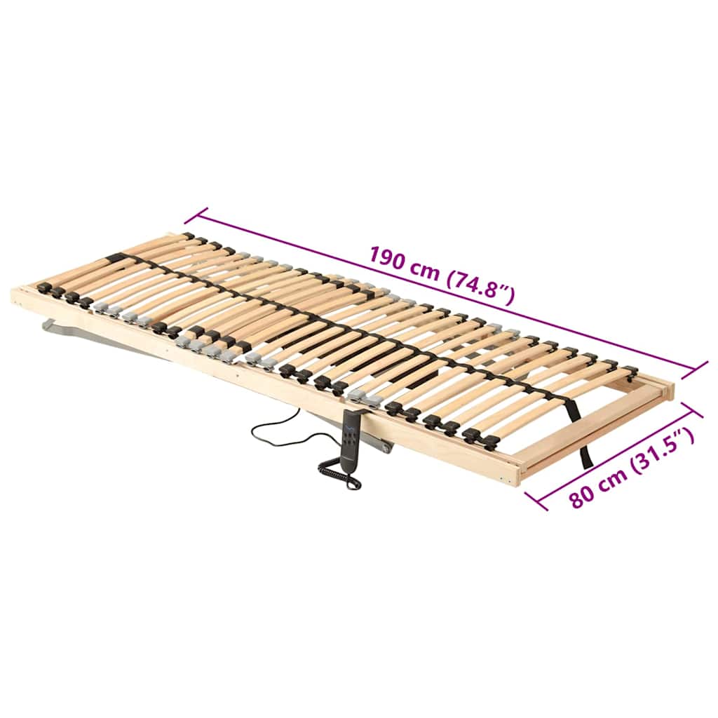 vidaXL Stelaż z listew Brązowy 80 x 190 cm Drewno bukowe