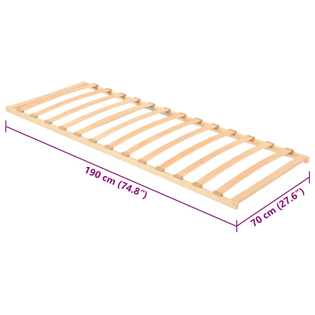 vidaXL Stelaż z listew Brązowy 70 x 190 cm Drewno bukowe