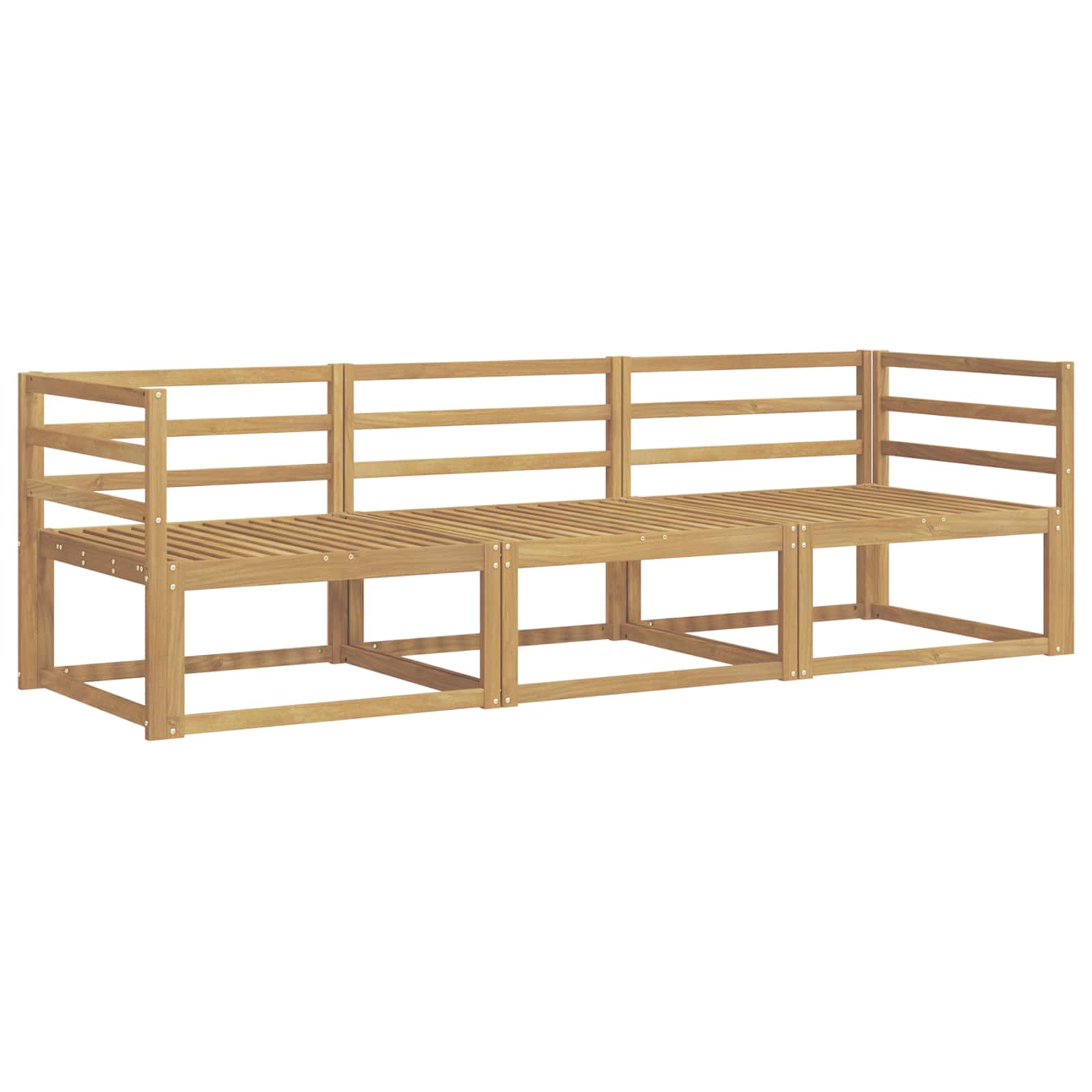 vidaXL Zestaw sof na zewnątrz 3 pcs Biały 245,5 x 83 x 73 cm