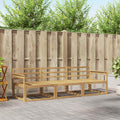 vidaXL Zestaw sof na zewnątrz 3 pcs Biały 249,5 x 83 x 73 cm