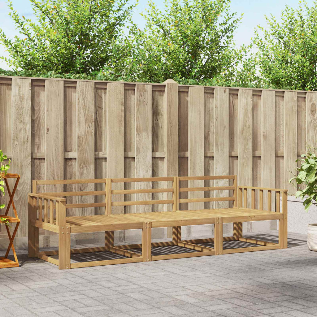 vidaXL Zestaw sof na zewnątrz 3 pcs Biały 249,5 x 83 x 73 cm