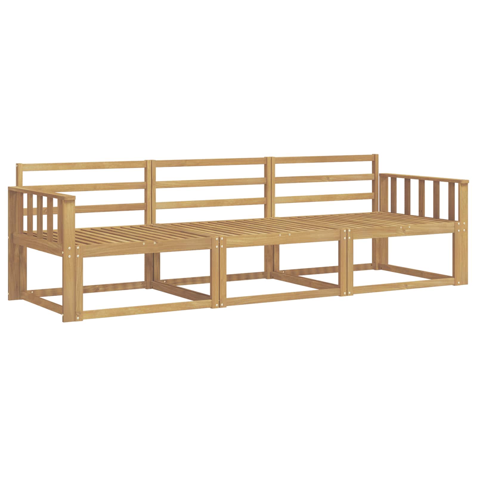 vidaXL Zestaw sof na zewnątrz 3 pcs Biały 249,5 x 83 x 73 cm