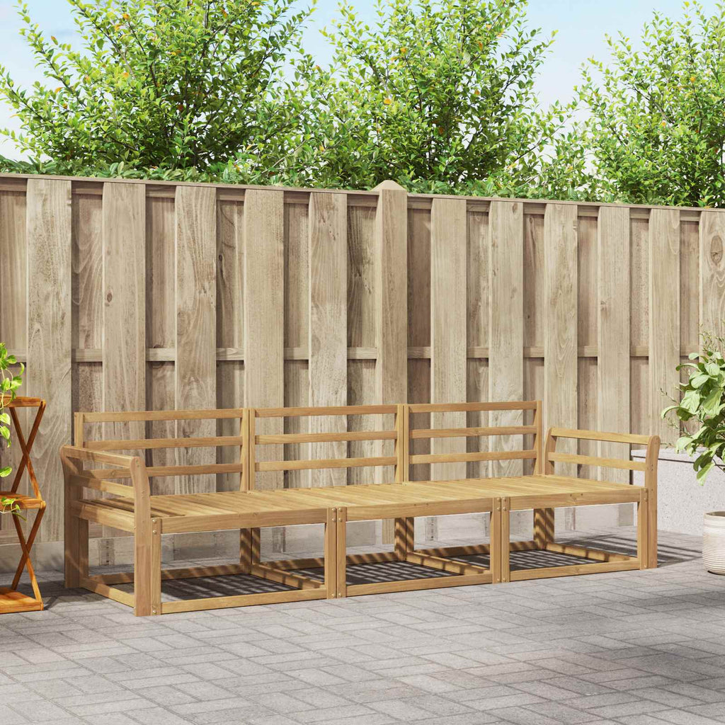 vidaXL Zestaw sof na zewnątrz 3 pcs Biały 254 x 83 x 73 cm