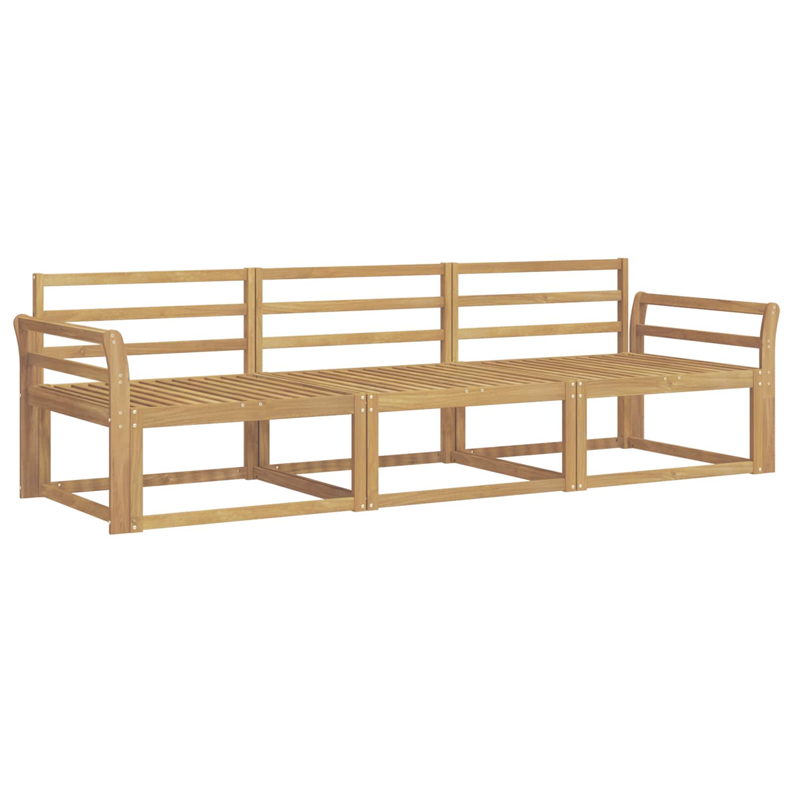 vidaXL Zestaw sof na zewnątrz 3 pcs Biały 254 x 83 x 73 cm