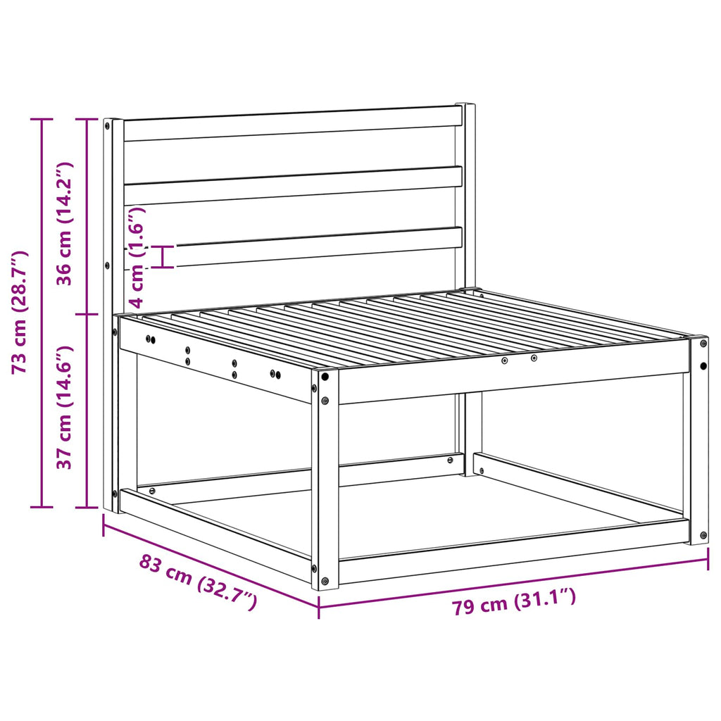 vidaXL Zestaw sof na zewnątrz 3 pcs Biały 254 x 83 x 73 cm