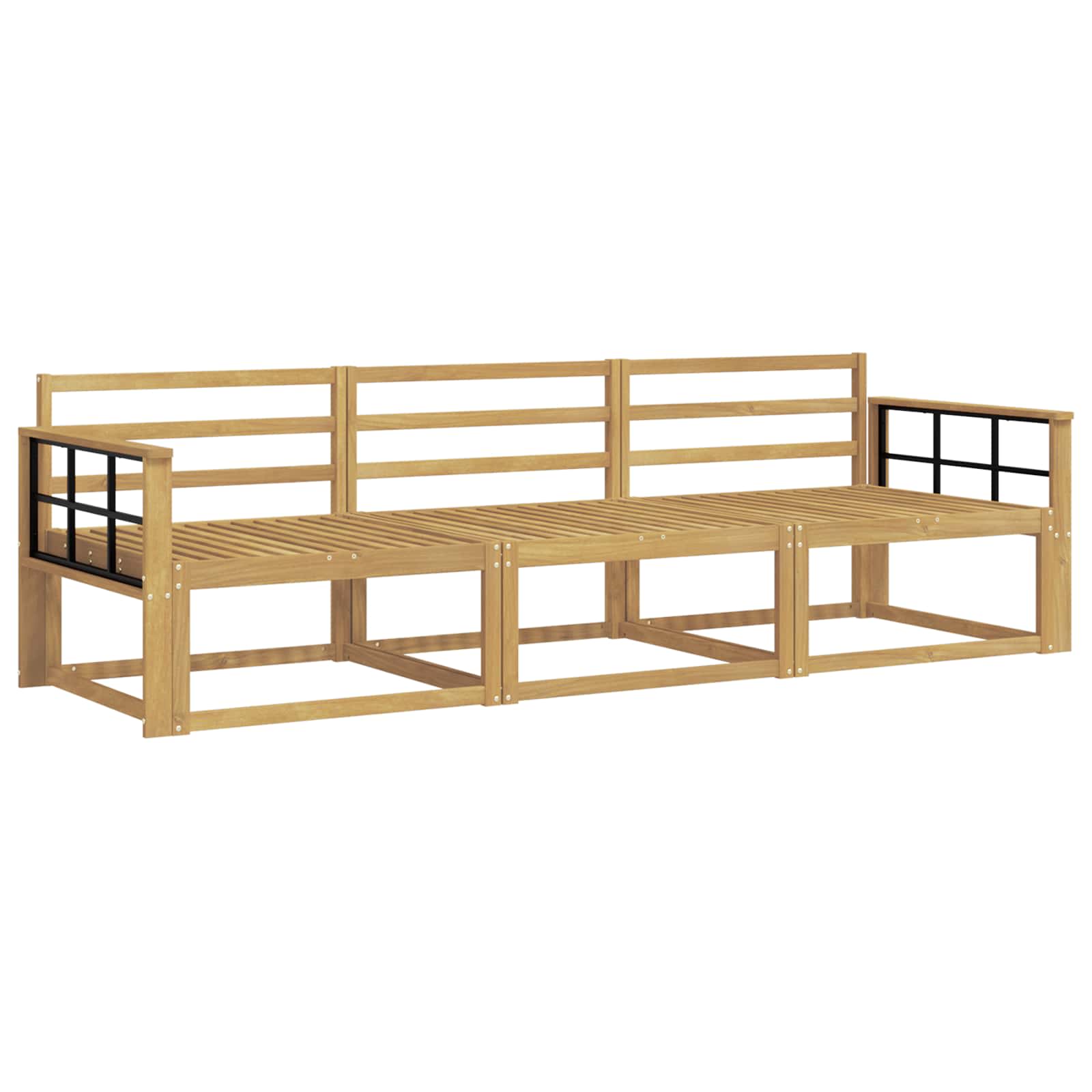 vidaXL Zestaw sof na zewnątrz 3 pcs Biały 249,5 x 83 x 73 cm