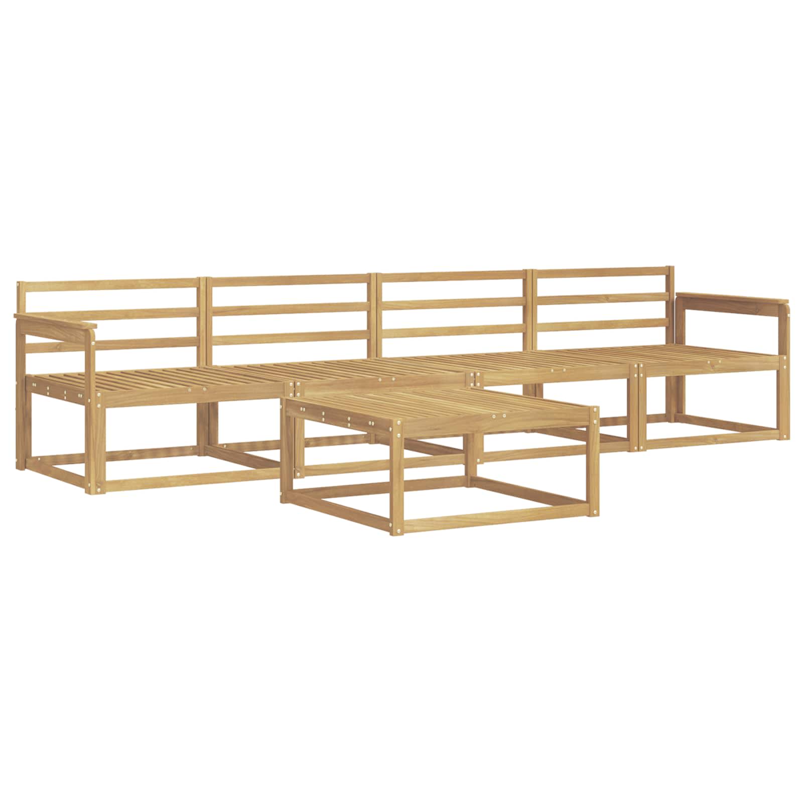 vidaXL Zestaw sof na zewnątrz 5 pcs Biały 79 x 79 x 37 cm