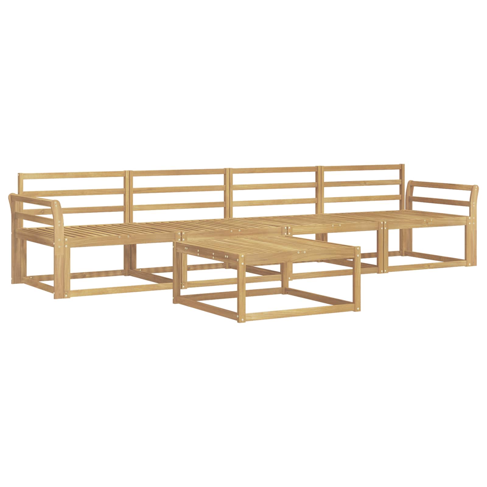 vidaXL Zestaw sof na zewnątrz 5 pcs Biały 79 x 79 x 37 cm