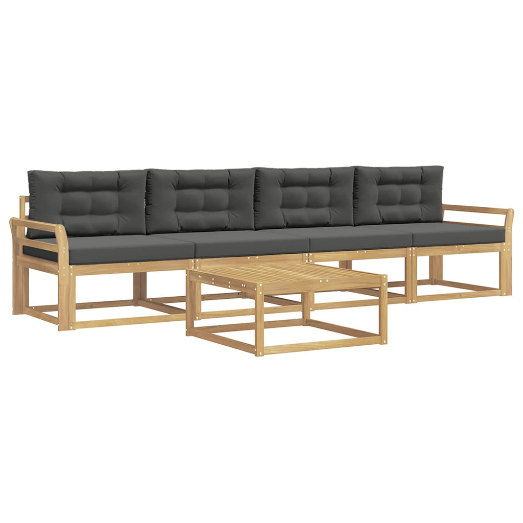 vidaXL Zestaw sof na zewnątrz z poduszką 4 pcs Biały i antracyt