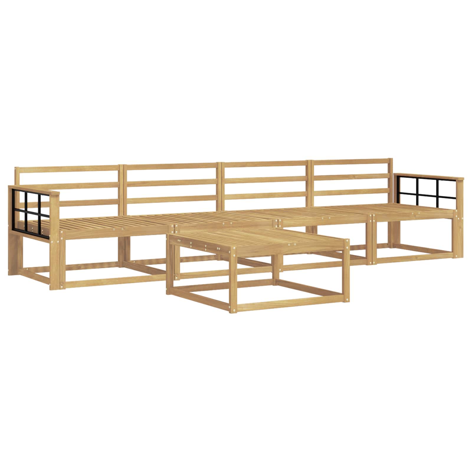 vidaXL Zestaw sof na zewnątrz 5 pcs Biały 79 x 79 x 37 cm