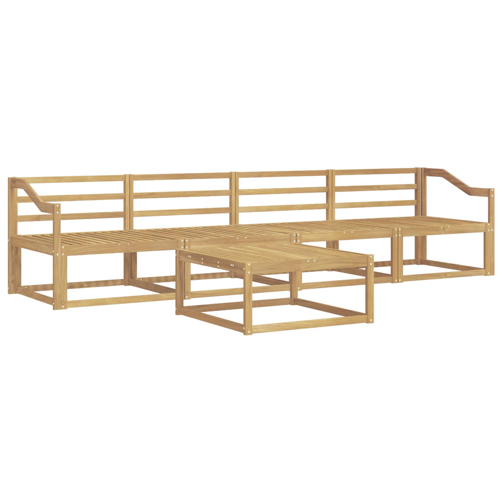 vidaXL Zestaw sof na zewnątrz 5 pcs Biały 79 x 79 x 37 cm