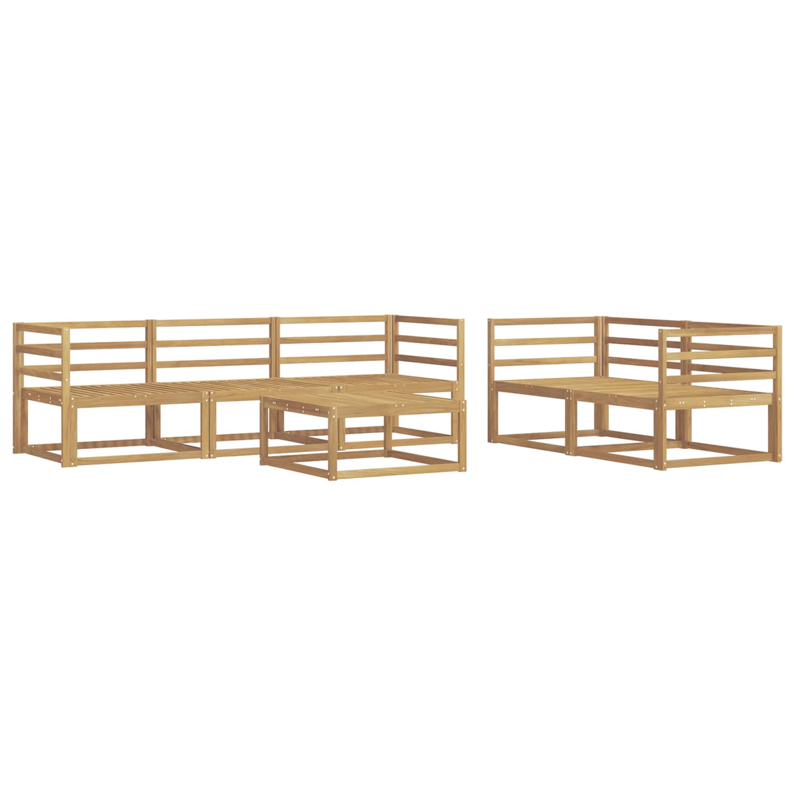vidaXL Zestaw sof na zewnątrz 6 pcs Biały