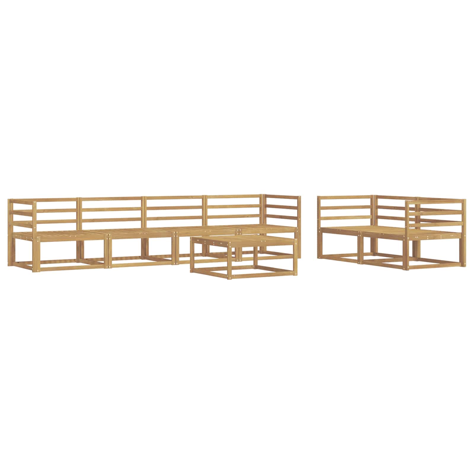 vidaXL Zestaw sof na zewnątrz 7 pcs Biały