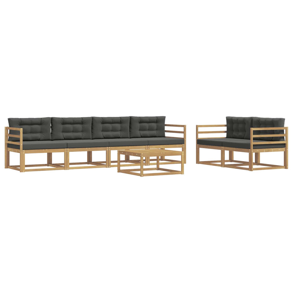 vidaXL Zestaw sof na zewnątrz z poduszką 6 pcs Biały i antracyt