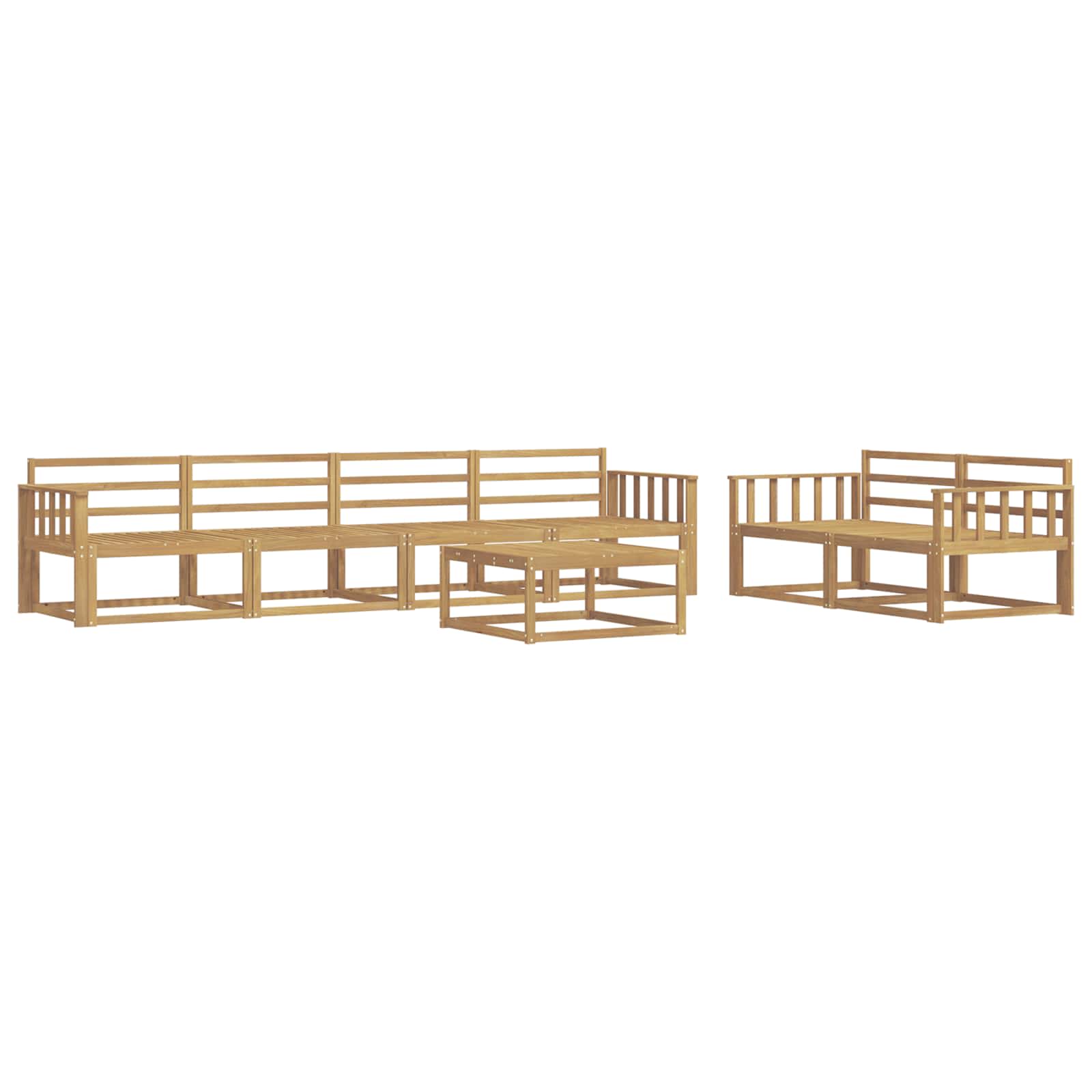 vidaXL Zestaw sof na zewnątrz 7 pcs Biały