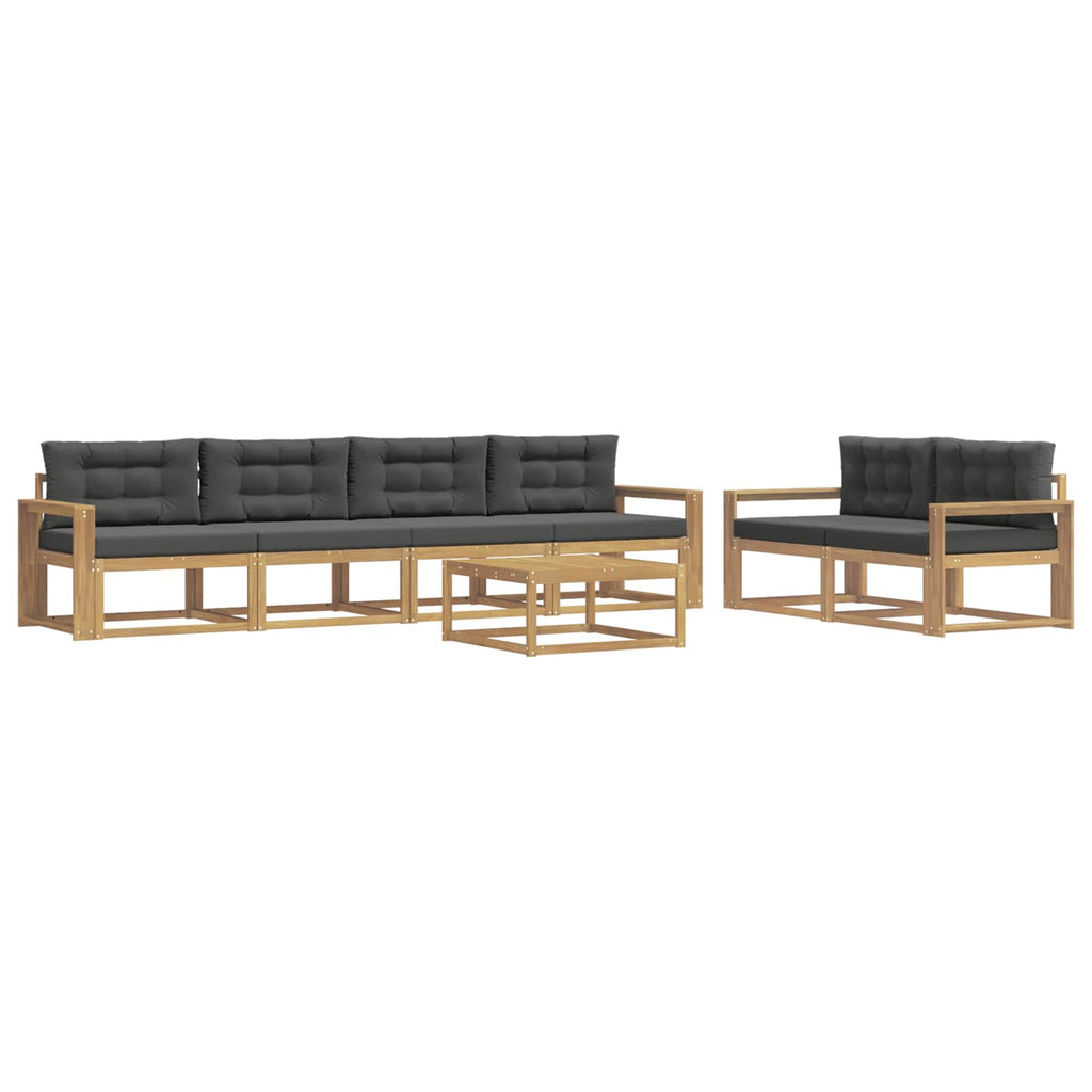 vidaXL Zestaw sof na zewnątrz z poduszką 6 pcs Biały i antracyt
