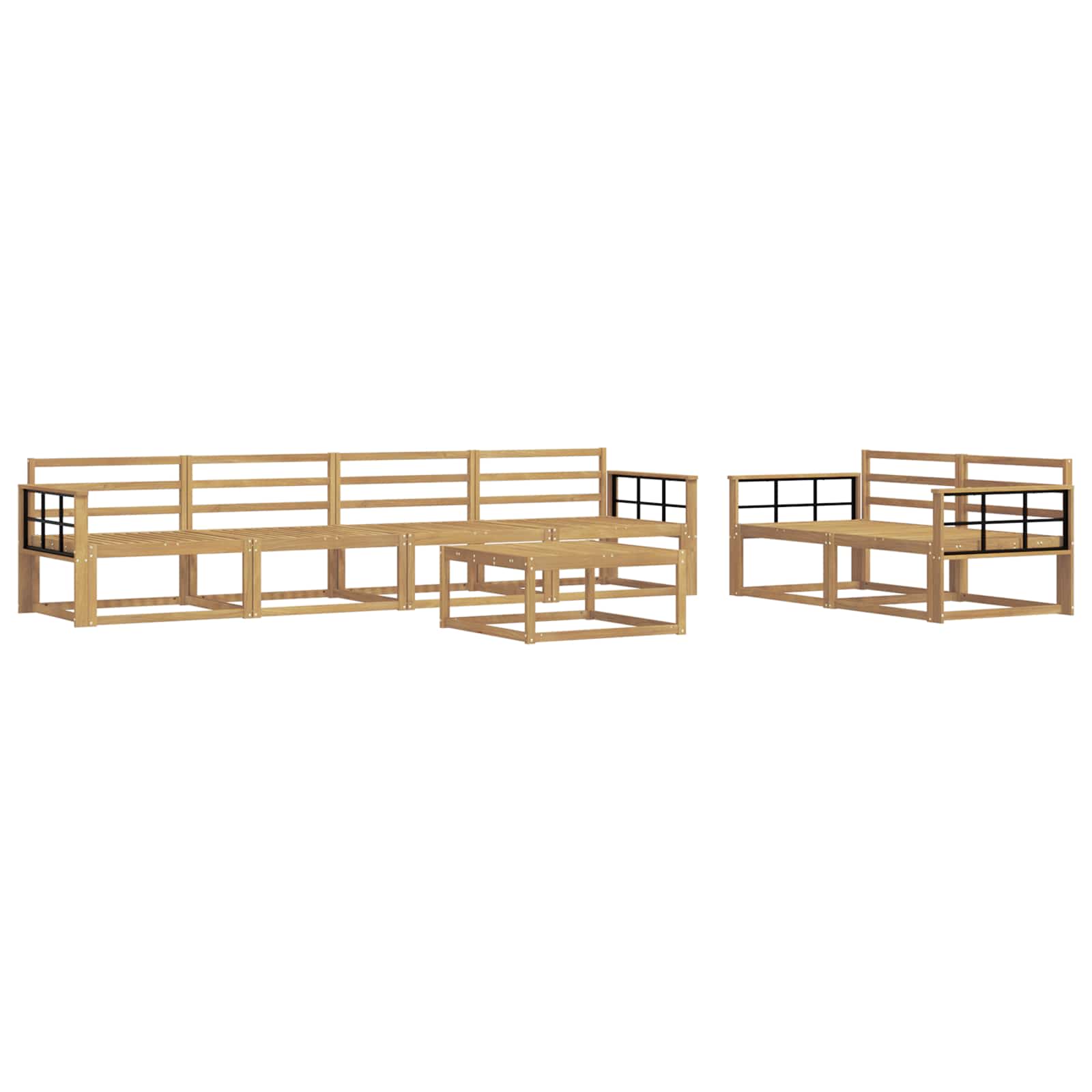 vidaXL Zestaw sof na zewnątrz 7 pcs Biały