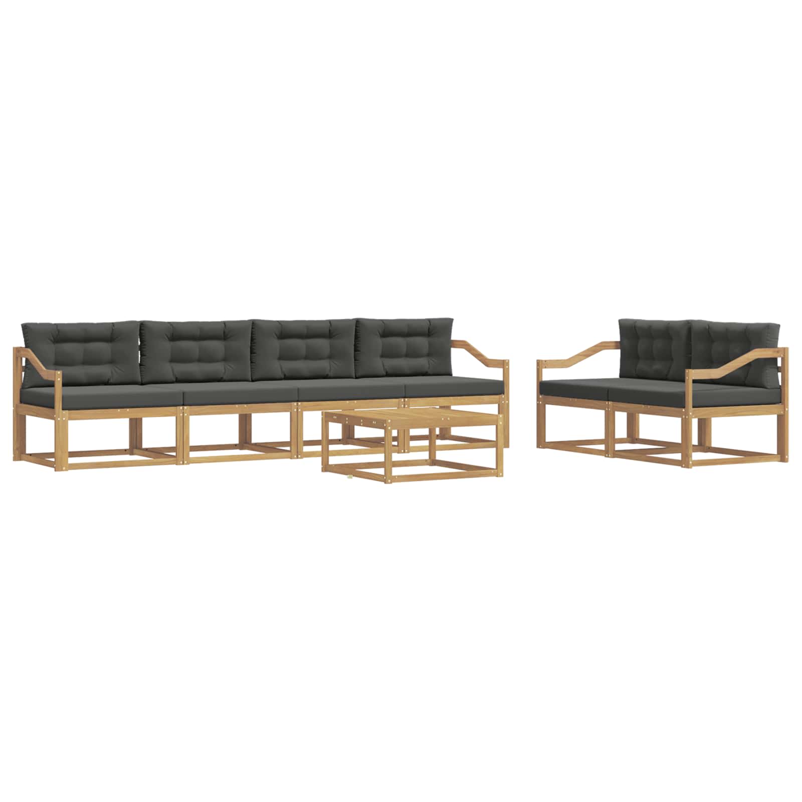 vidaXL Zestaw sof na zewnątrz z poduszką 6 pcs Biały i antracyt