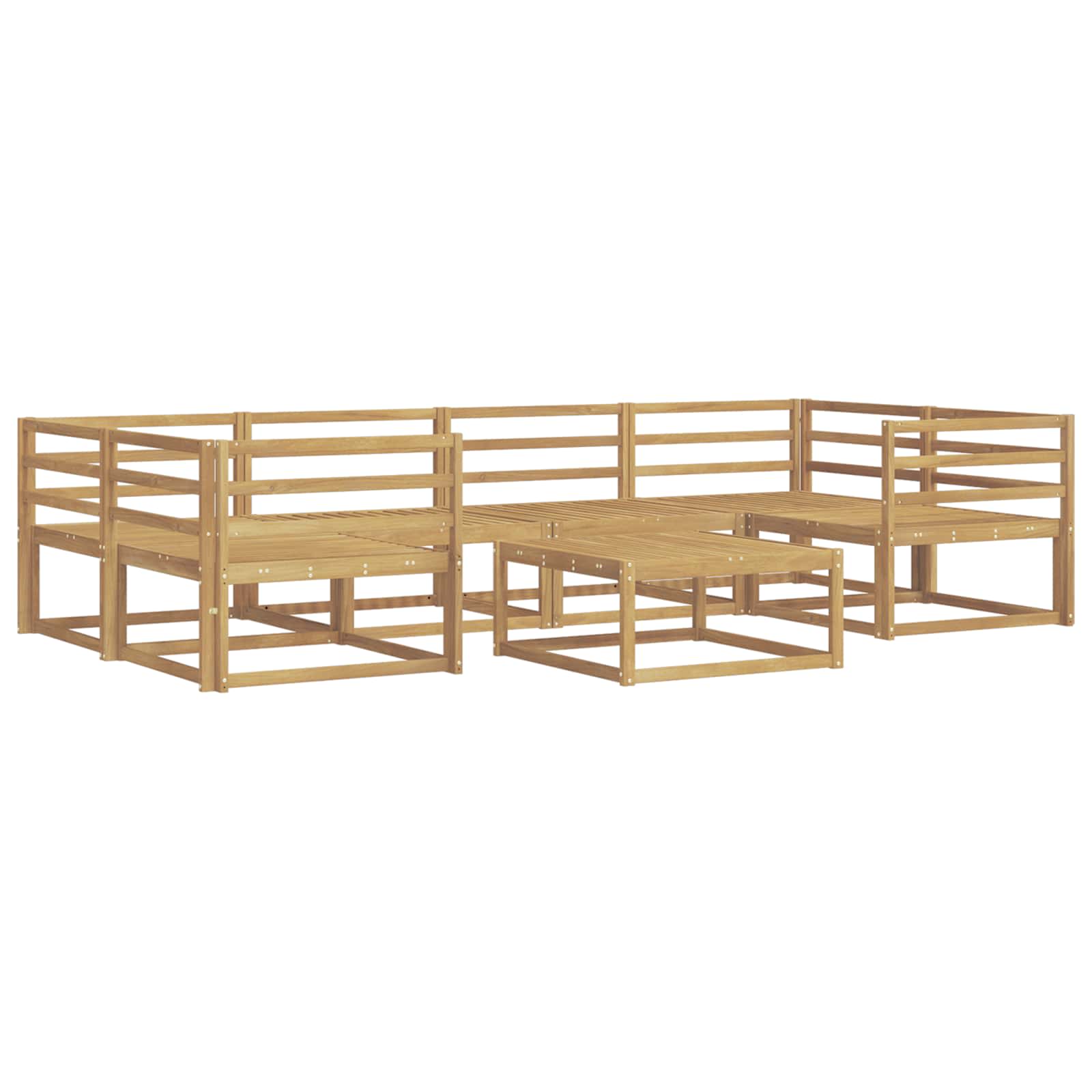 vidaXL Zestaw sof na zewnątrz 7 pcs Biały