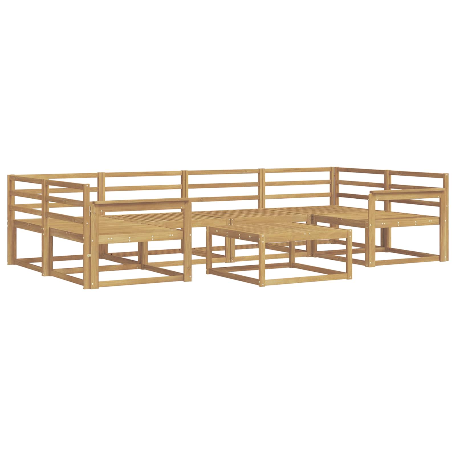 vidaXL Zestaw sof na zewnątrz 7 pcs Biały