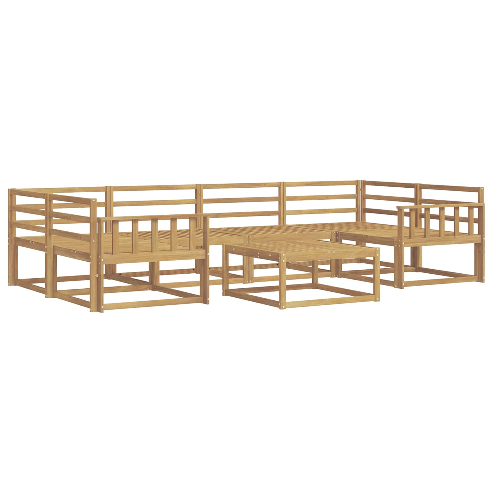 vidaXL Zestaw sof na zewnątrz 7 pcs Biały