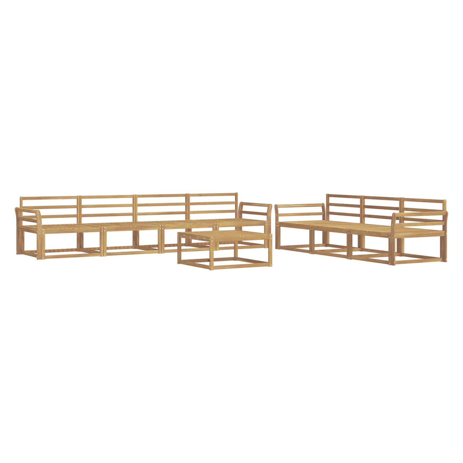 vidaXL Zestaw sof na zewnątrz 8 pcs Biały