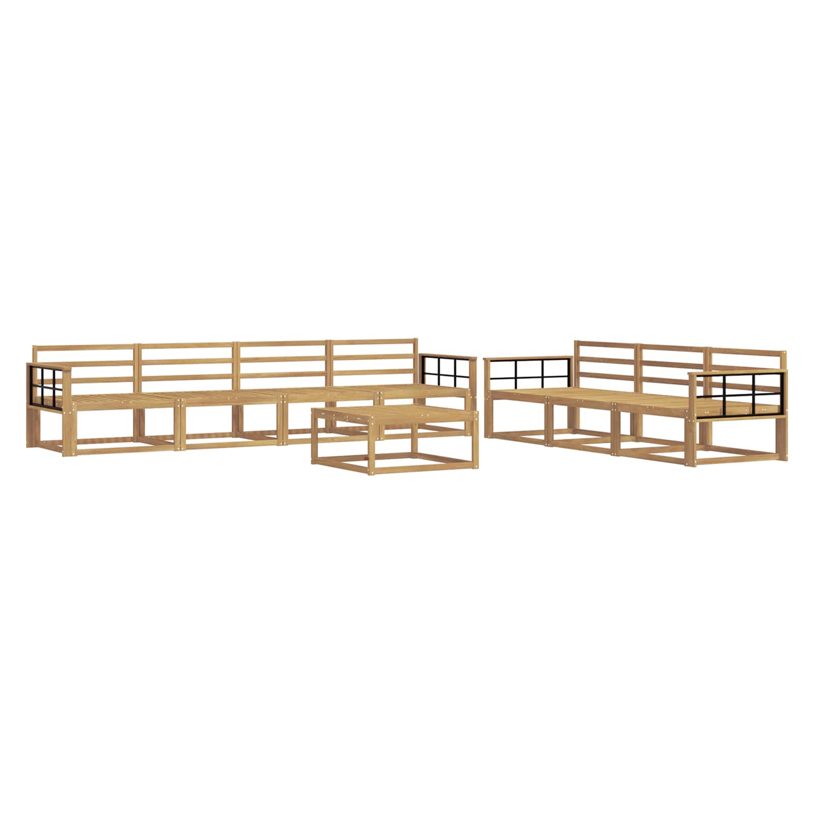 vidaXL Zestaw sof na zewnątrz 8 pcs Biały