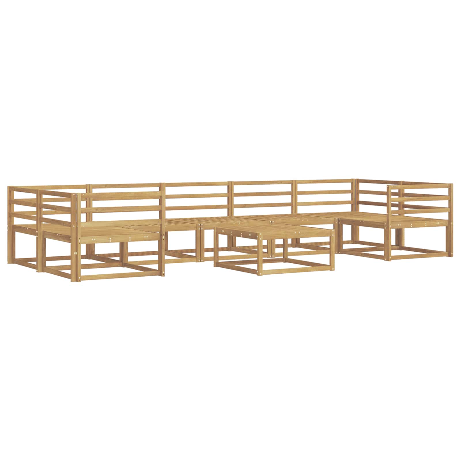 vidaXL Zestaw sof na zewnątrz 8 pcs Biały